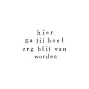 Wenskaart Hier ga jij heel erg blij van worden - Mail-Box LM008